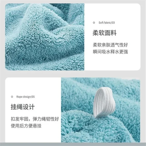 Women Hair Towel Microfiber Towel Bath Towels for Adults Home Terry Towels Bathroom Serviette De Douche Turban for Drying Hair - Image 4