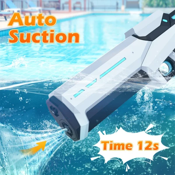 Kids Cool Outdoor Shooting Game Plastic Electric Squirt Gun Toys Water Automatic Children Summer Water Pistols Toy with Battery - Image 2