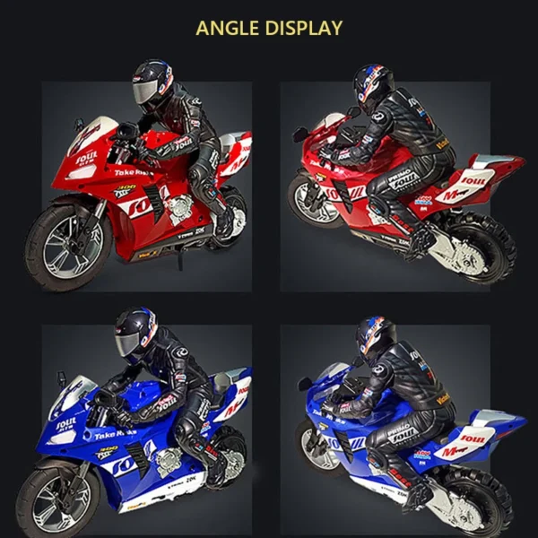 RC Motorcycle Kids Toy 2.4G Remote Control Motorcycle High Speed Racing Drift Stunt Car Toys for Boys Kids Toy Children Gifts - Image 4