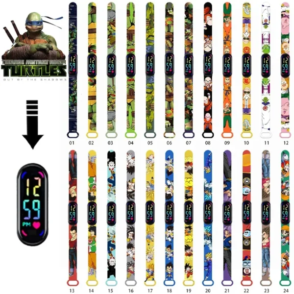 12PCS Stitch Children Watches Girls Waterproof Sport Touch Screen Watch for Women Waterproof Digital Clock Bracelet Gifts Toys - Image 25