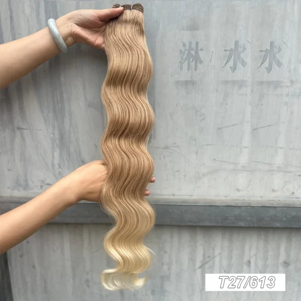 30Inches Colored M618 Ombre Highlight Piano Blond 27/613  Body Wave 200g Synthetic Hair Weave Bundles Soft Human-Like Extension - Image 20