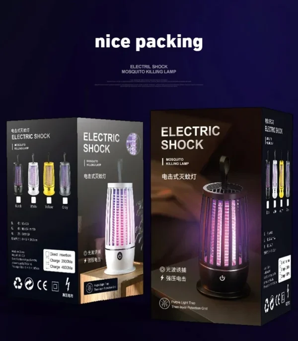 Xiaomi Mosquito Killer Lamp Bedroom Silent USB Rechargeable Electric Mosquito Swatter Portable Outdoor Mosquito Repeller FlyTrap - Image 17