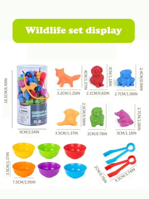 Animal series children's early education enlightenment counting toys teaching aids family cognitive classification toys - Image 22