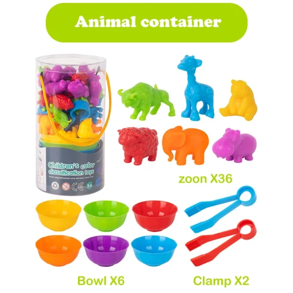 Animal series children's early education enlightenment counting toys teaching aids family cognitive classification toys - Image 10