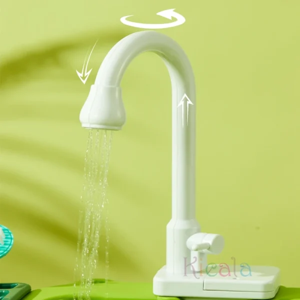 Kids Kitchen Sink Toys Electric Dishwasher Playing Toy With Running Water Pretend Play Food Fishing Toy Role Playing Girls Gift - Image 10