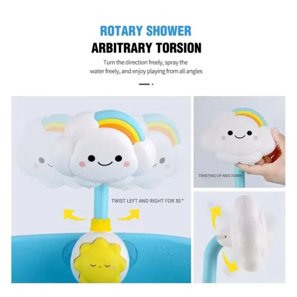 Kids Bath Toys Water Game for Kids Clouds Model Faucet Shower Water Spray Kids Toy Splashes Bathroom Sprinkler Kids Toy - Image 3