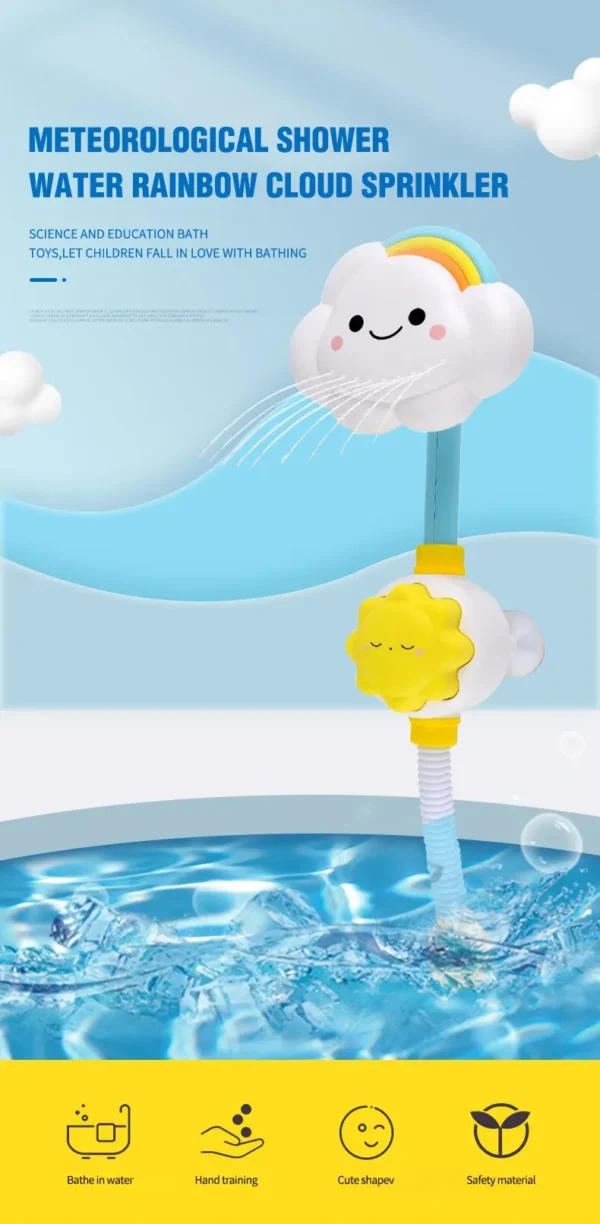 Kids Bath Toys Water Game for Kids Clouds Model Faucet Shower Water Spray Kids Toy Splashes Bathroom Sprinkler Kids Toy - Image 8