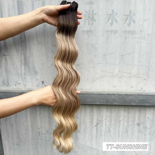 30Inches Colored M618 Ombre Highlight Piano Blond 27/613  Body Wave 200g Synthetic Hair Weave Bundles Soft Human-Like Extension - Image 19