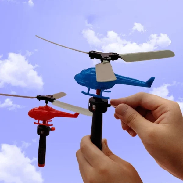 Aviation Model Copter Handle Pull Line Helicopter Plane Outdoor Toys for Kids Playing Drone Drawstring Plane Children's Day Gift - Image 8