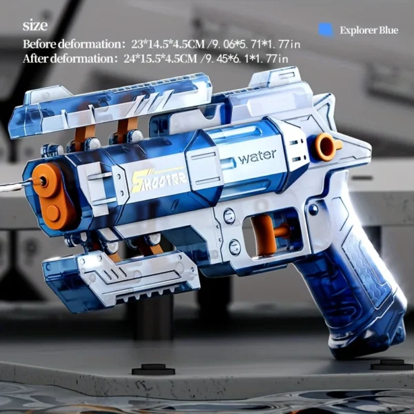Manual Water Gun for Kids Deformable Durable Plastic Watergun Summer Outdoor Interactive Water Blaster Toys For Pool Beach Party - Image 4