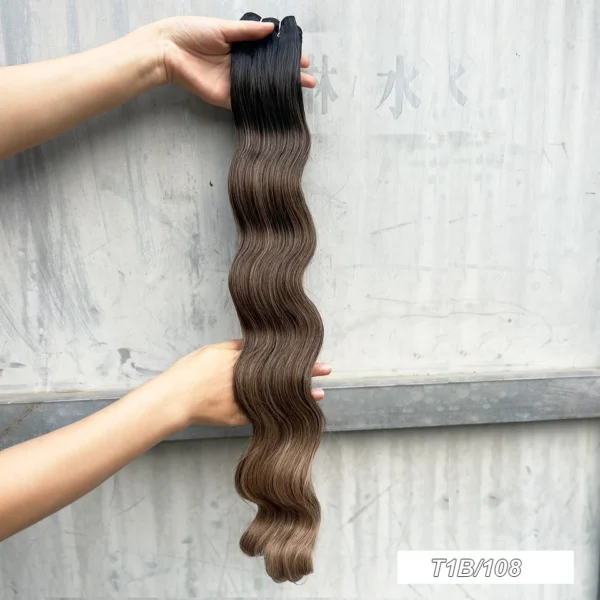 30Inches Colored M618 Ombre Highlight Piano Blond 27/613  Body Wave 200g Synthetic Hair Weave Bundles Soft Human-Like Extension - Image 8
