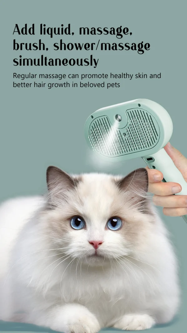 Dog Comb Pet Steam Massage Brush Safe Round Head Soft Teeth Spray Hair Removal Comb for Dog Universal for Cats Dogs Accessories - Image 23